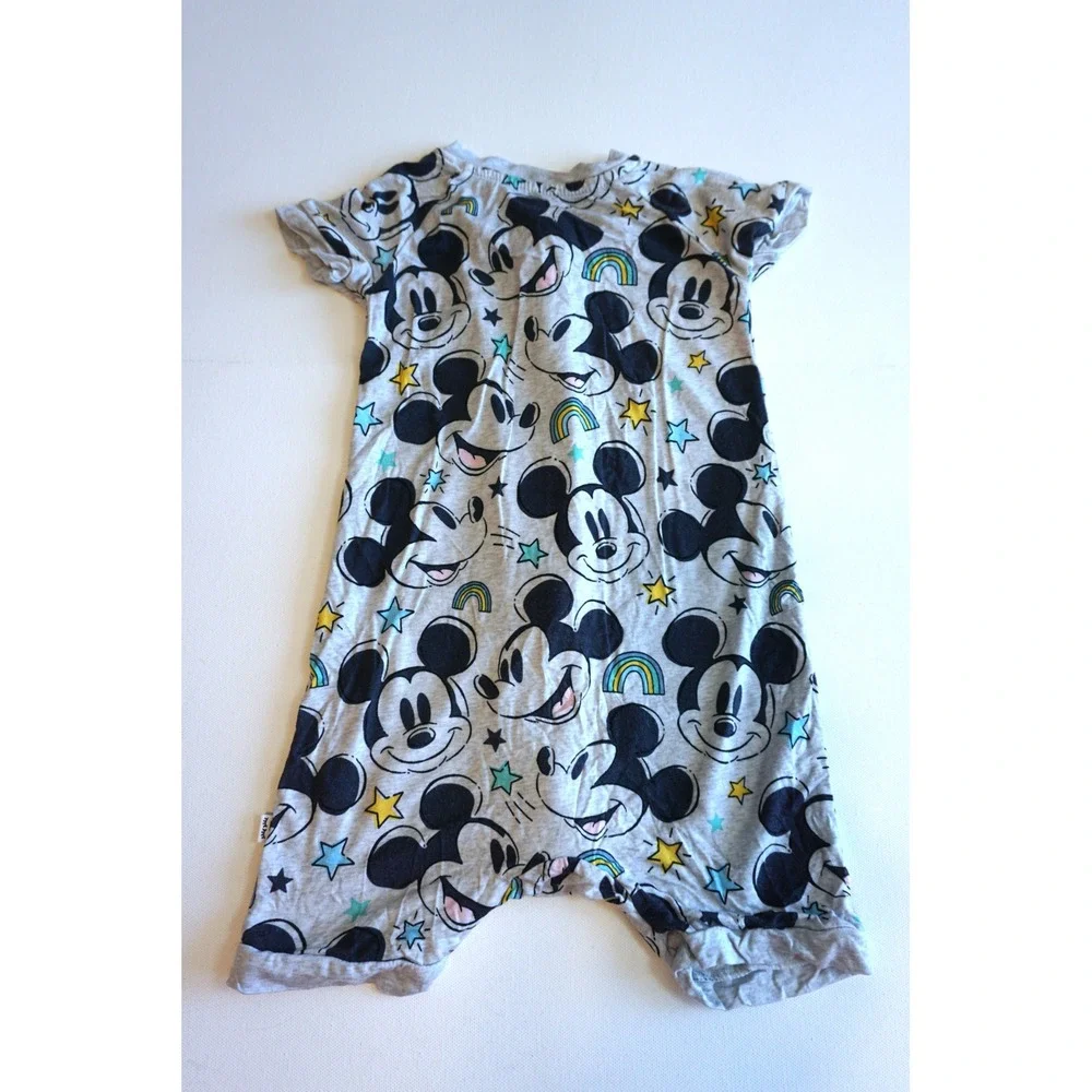 Disney Little Sleepies Mickey Mouse Bamboo Romper Gray 12-18 Months RK1.K5003